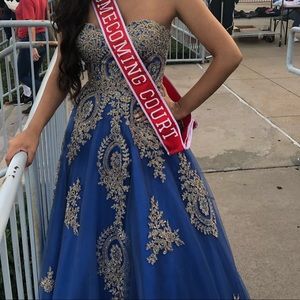 SHERRI HILL BLUE PROM DRESS